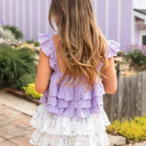 Mable ruffle purple tank - Picture 2 of 6